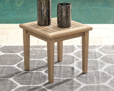Bay Furniture Gallery - Ashley Furniture - Gerianne Outdoor - Square End Table / Grayish Brown - P805-702